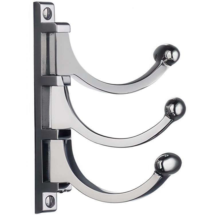 Svängbar krok i metall, trippel, CLASSIC TRIPLE SWIVEL HOOK, Krom