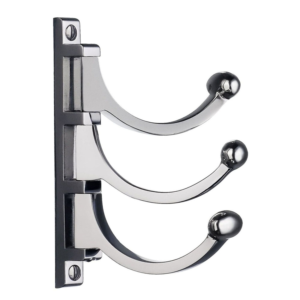 Svängbar krok i metall, trippel, CLASSIC TRIPLE SWIVEL HOOK, Krom