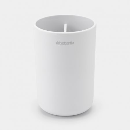 Tandborstmugg med avdelare, BRABANTIA RENEW, Ø7,6 x H 11 cm, Vit