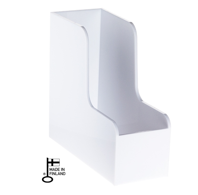 Tidskriftssamlare, PALASET, 25,3 x 10 x H 23 cm, Vit