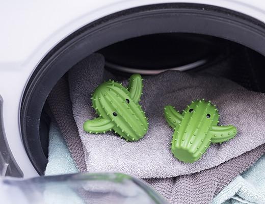 Torkbollar till torktumlaren i form av kaktusar, 2 st, CACTUS DRYER BALLS, grön