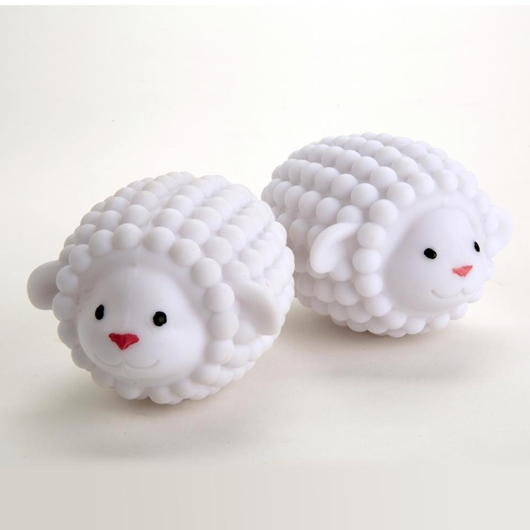 Torkbollar till torktumlaren i form av lamm 2 stycken, LAMB DRYER, Vita