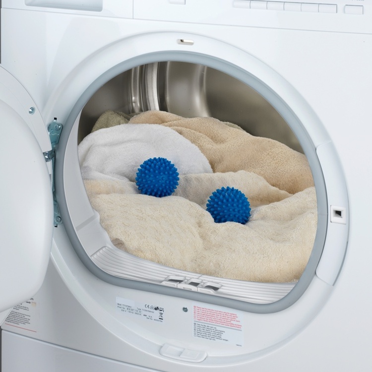Torkbollar till torktumlaren, 2 st, DRYER BALLS, Ø 7 cm, Blå
