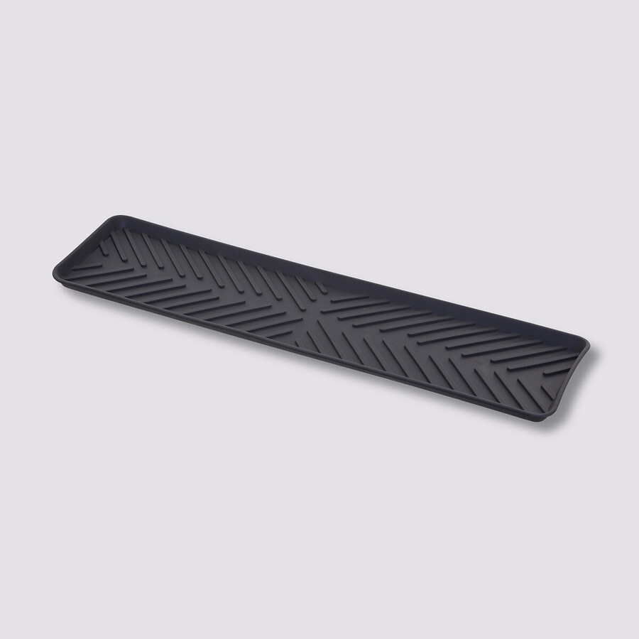 Torkmatta med kanter, Långsmal, SLIM DRAINING MAT, 40,5 x 10,5 cm, Mörkgrå