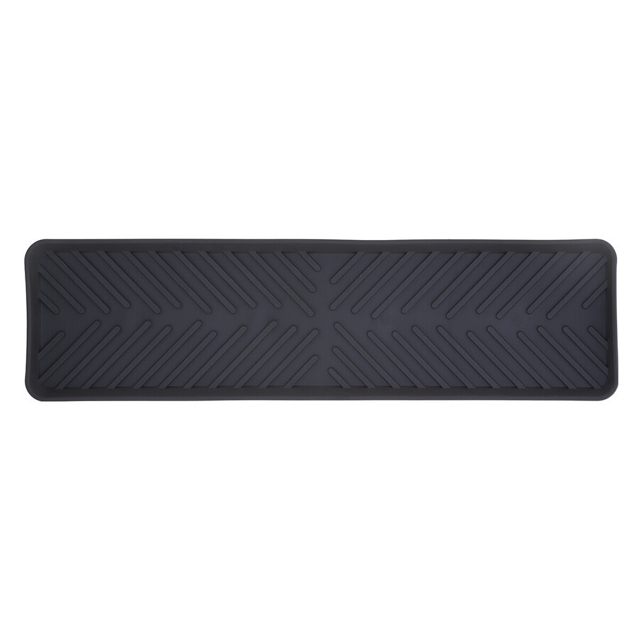 Torkmatta med kanter, Långsmal, SLIM DRAINING MAT, 40,5 x 10,5 cm, Mörkgrå