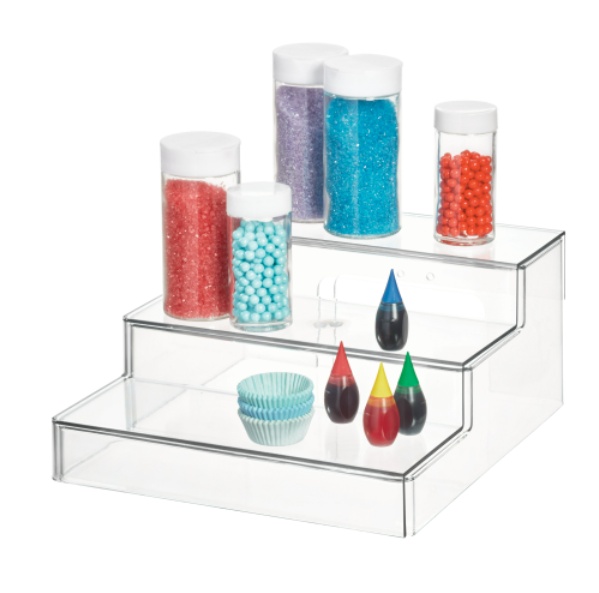 Trappstegshylla i 3 plan, Utdragbar, THE HOME EDIT 3-TIER SHELF, 27 till 49 cm, Klar