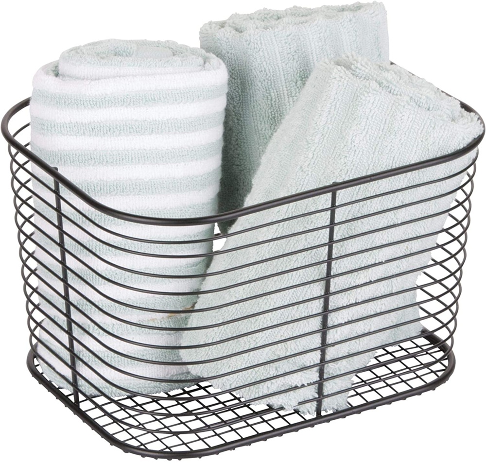 Trådkorg, VIENNA LARGE VANITY BASKET, 24 x 19 x H 19 cm, Svart