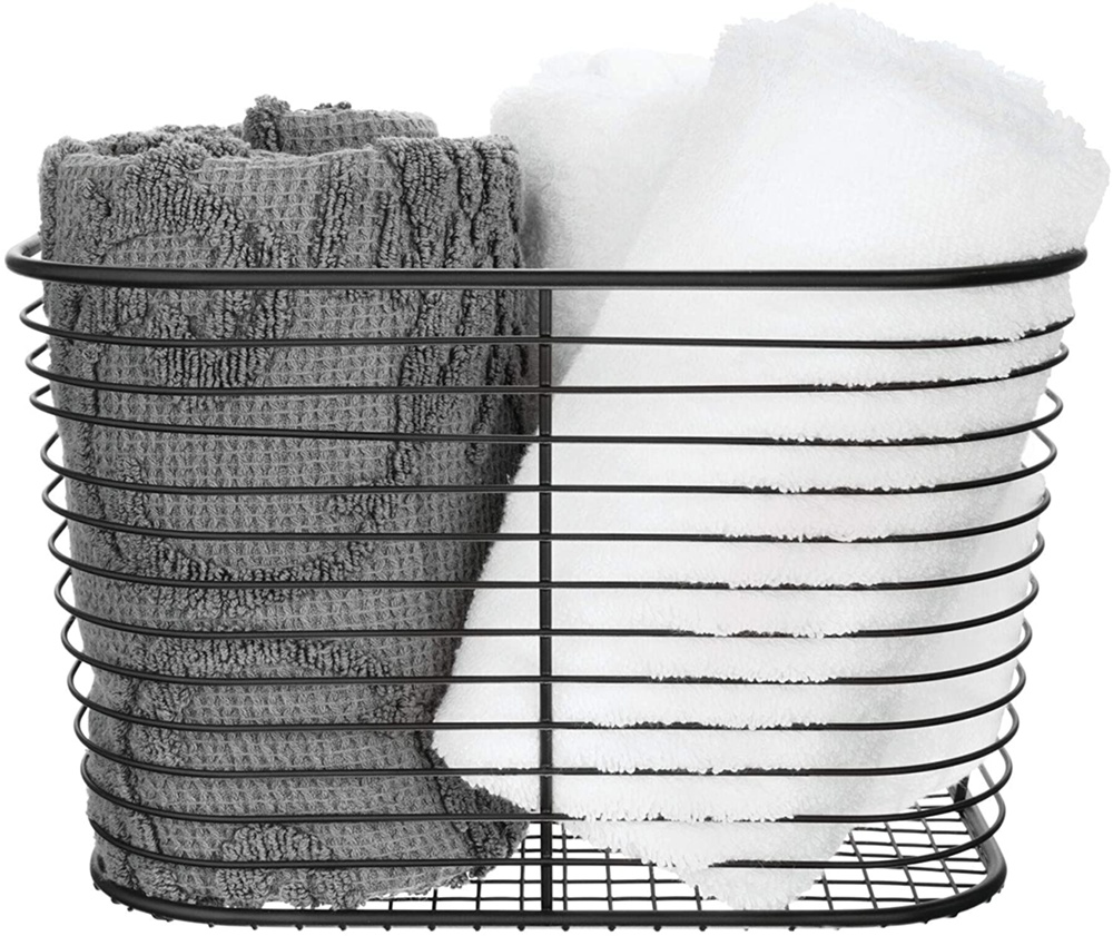 Trådkorg, VIENNA LARGE VANITY BASKET, 24 x 19 x H 19 cm, Svart