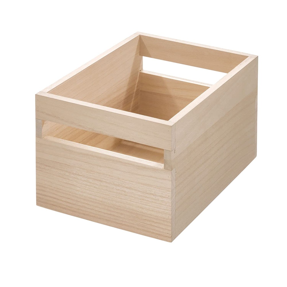 Trälåda, Medium, PAULOWNIA ECO WOOD BOX M, 19 x 25,4 x H 15,2 cm, Natur