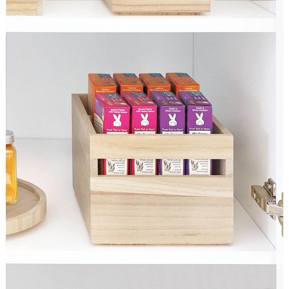 Trälåda, Medium, PAULOWNIA ECO WOOD BOX M, 19 x 25,4 x H 15,2 cm, Natur