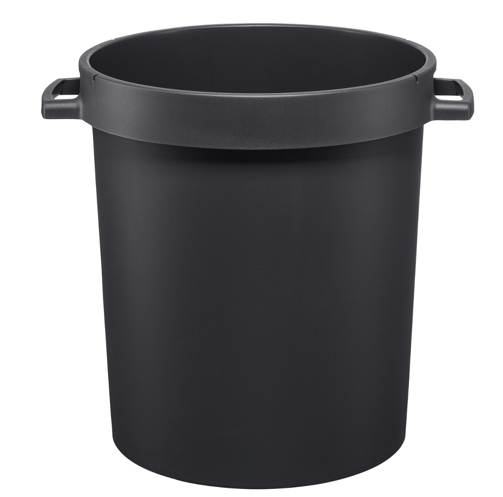 Tunna med Lock och Handtag, 45 Liter, WATER BARREL, 42 x 51 x H 46 cm, Svart