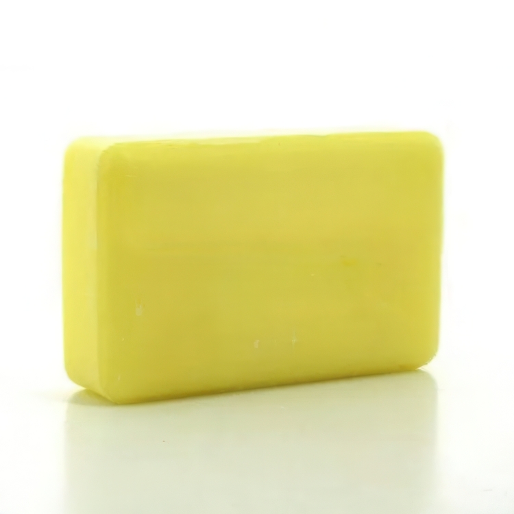 Tvål med Citrondoft från Provence, 125 g, LEMON SOAP, 8,5 x 5,5 x H 2,5 cm, Ljusgul