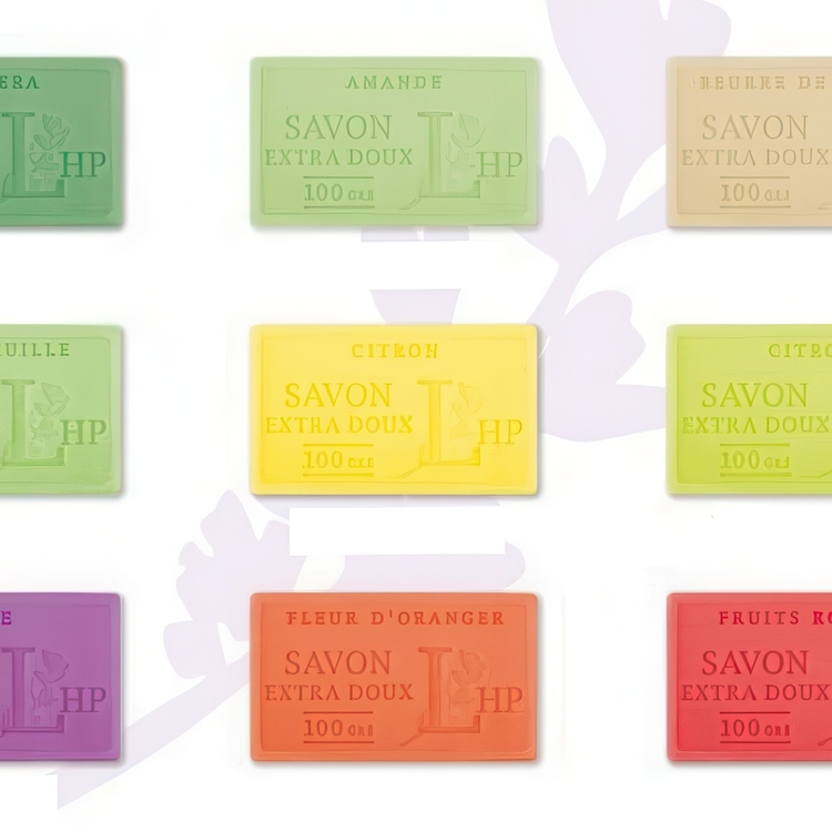 Tvål med Citrondoft, 100 g, SAVON DE MARSEILLE CITRON, 8,5 x 5 x H 2,5 cm, Gul