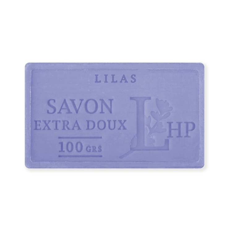Tvål med Doft av Lilja, 100 g, SAVON DE MARSEILLE LILAS, 8,5 x 5 x H 2,5 cm, Lila