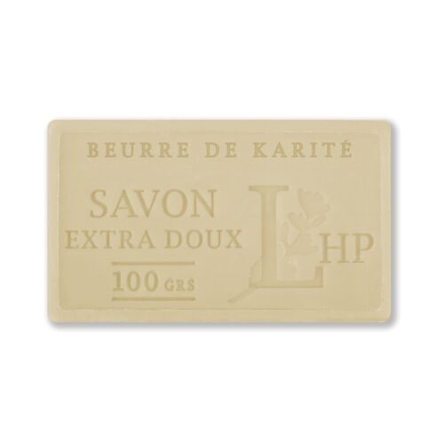 Tvål med doft av Sheasmör, 100 g, SAVON DE MARSEILLE KARITÃ‰. 8,5 x 5 x H 2,5 cm, Beige