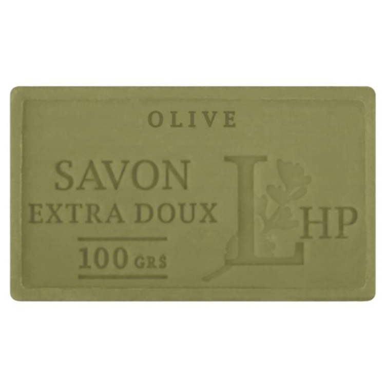 Tvål med Olivolja, 100 g, SAVON DE MARSEILLE HUILE D'OLIVE, 8,5 x 5 x H 2,5 cm, Olivgrön