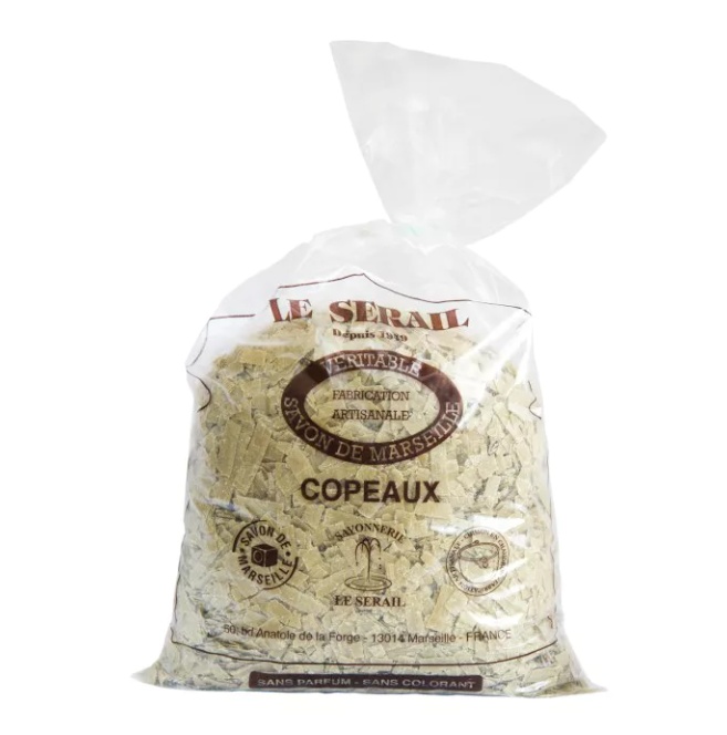 Tvålflingor av Ekologisk Olivtvål, 1kg, SAVON DE MARSEILLE COPEAUX, Olivgrön