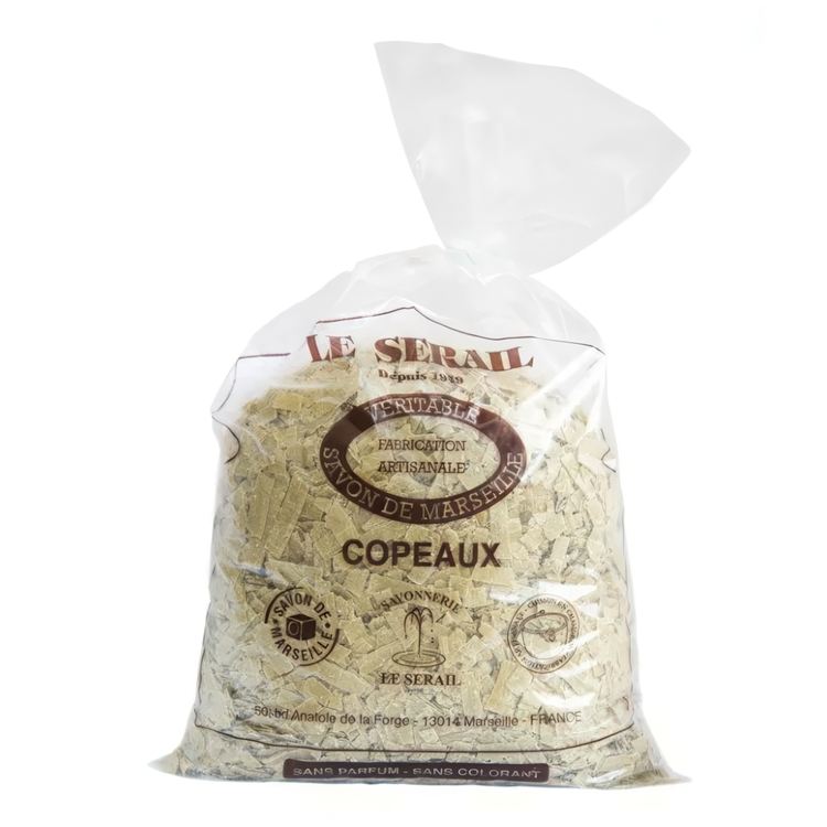 Tvålflingor av Ekologisk Olivtvål, 1kg, SAVON DE MARSEILLE COPEAUX, Olivgrön