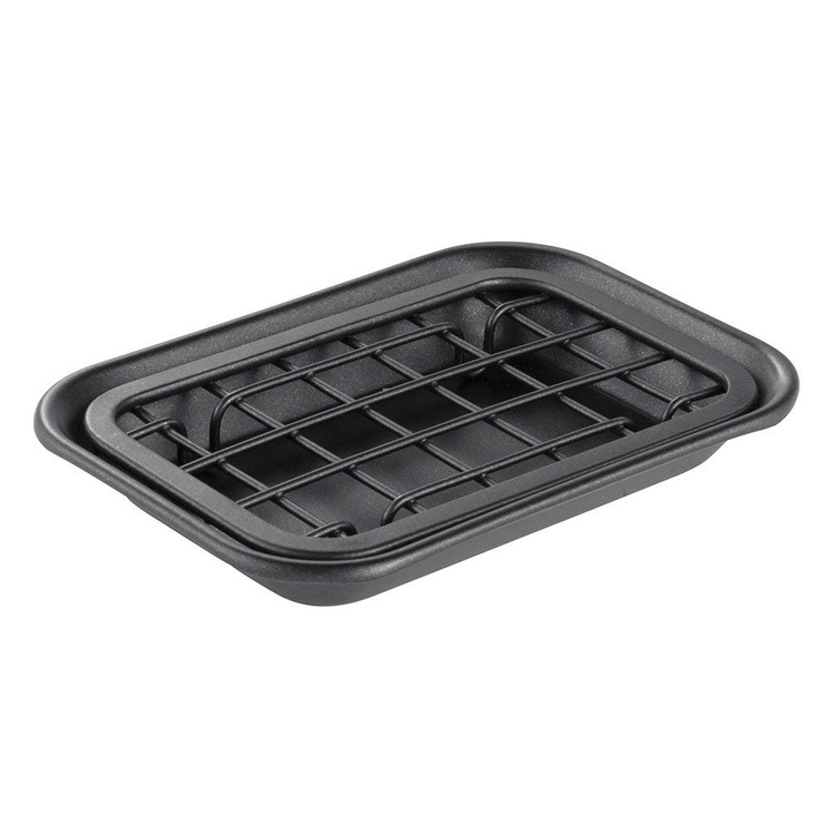 Tvålkopp i metall, Självdränerande, GIA SOAP DISH, 14,5 x 10 x H 2 cm, Matt svart