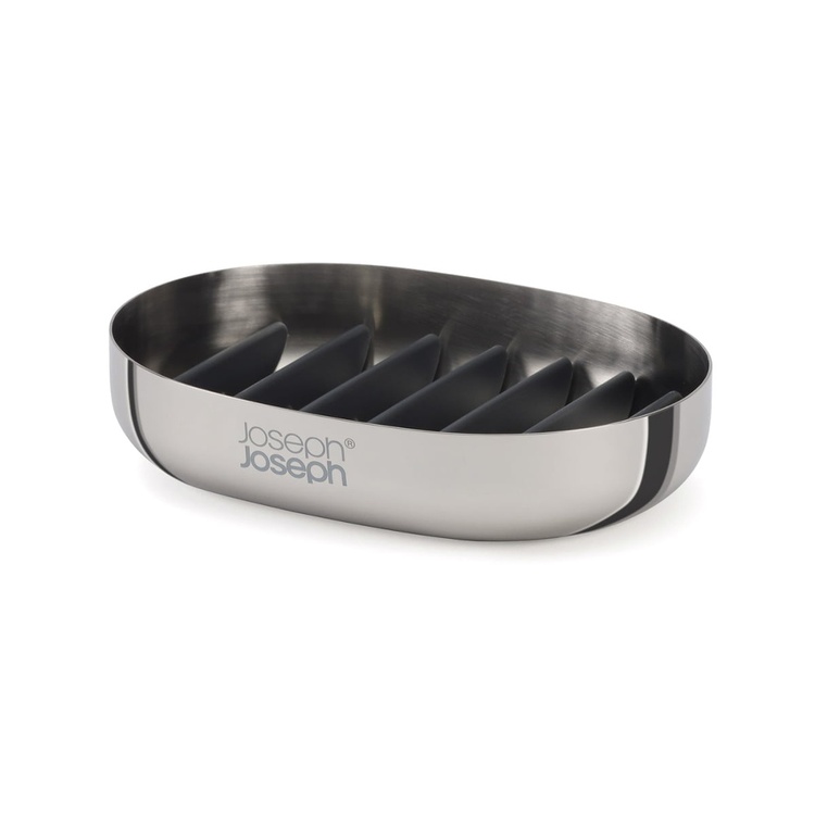Tvålkopp i rostfritt, EASY STORE LUXE, 11.5 x 8 x H 2,5 cm, Joseph Joseph , Silver / Grå