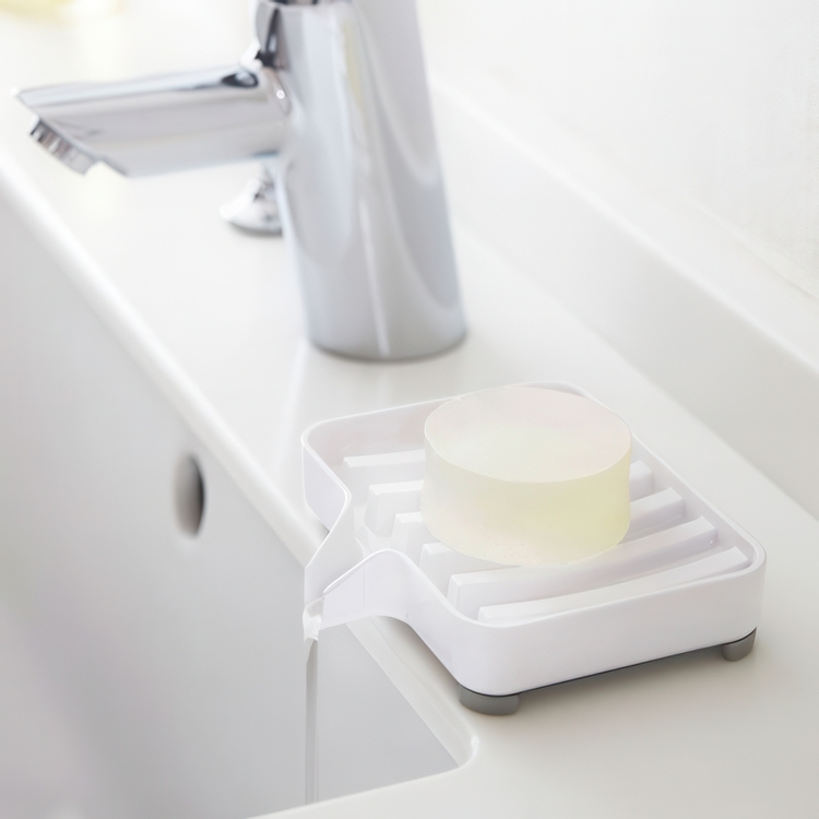 Tvålkopp, MIST SOAP TRAY, 11 x 10 x H 2,2 cm, Yamazaki, Vit