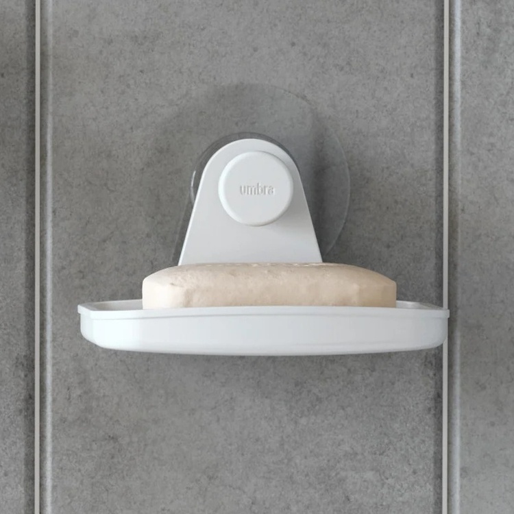 Tvålkopp, Självhäftande, UMBRA FLEX ADHESIVE, Vit