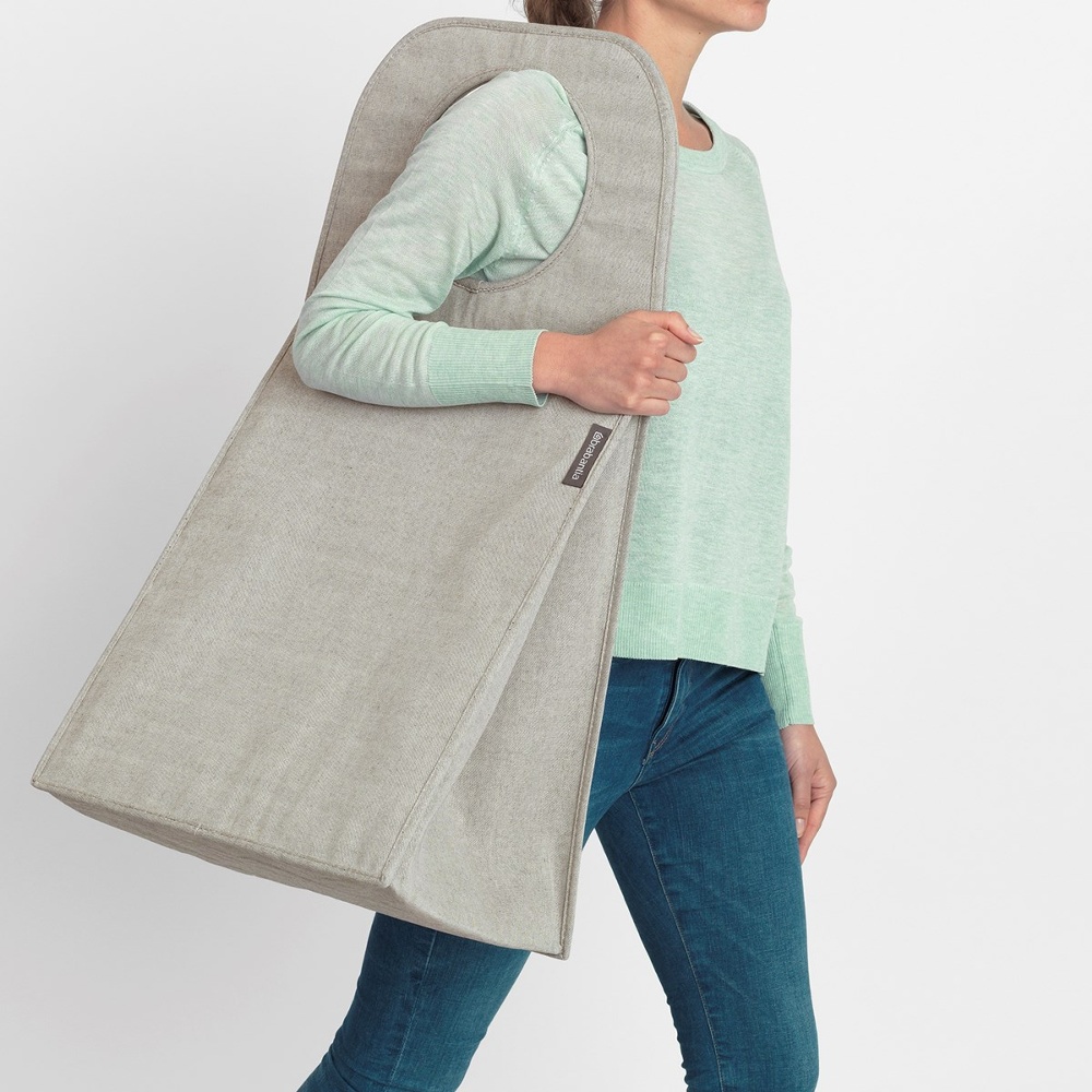 Smart tvättkorg med bärhandtag 55L, Brabantia, Ljusgrå