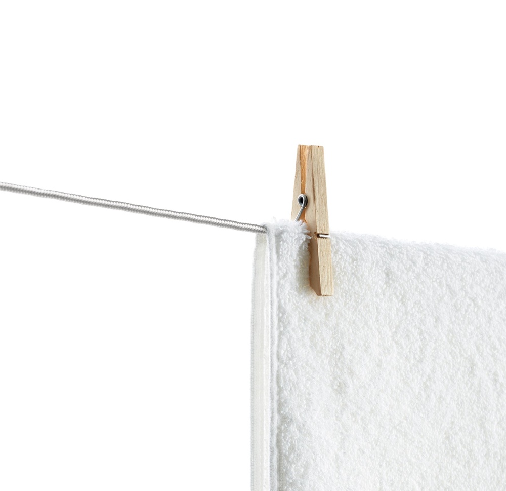 Tvättlina i nylon, Textilklädd, CUERDA DE TENDIDO, 20 Meter, Silvergrå