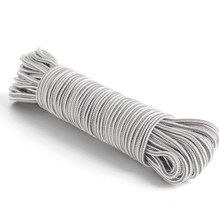 Tvättlina i nylon, Textilklädd, CUERDA DE TENDIDO, 20 Meter, Silvergrå