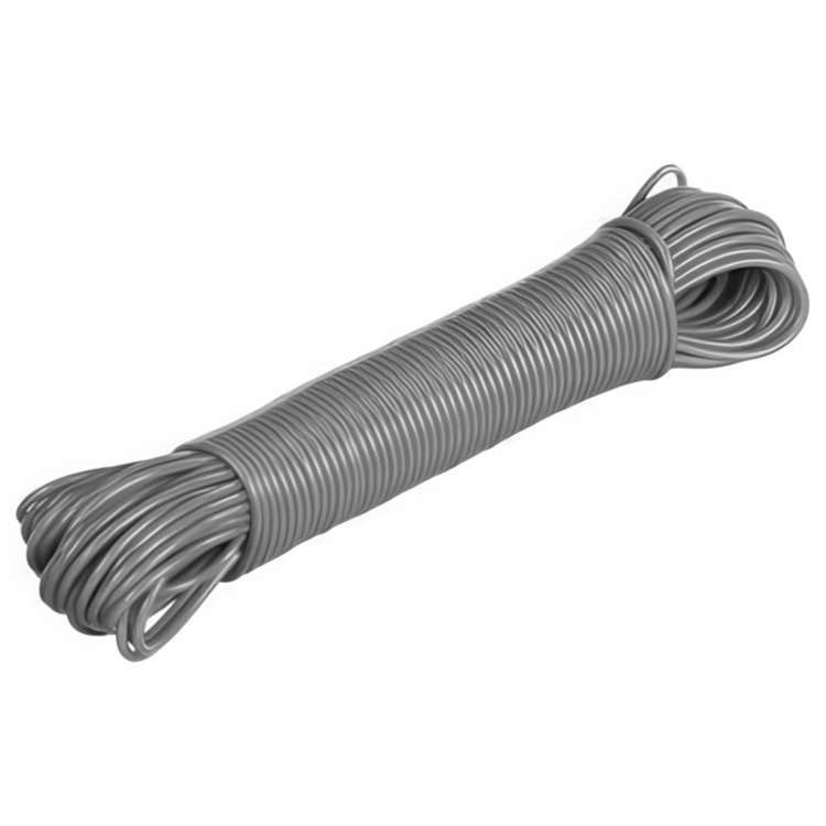 Tvättlina, CORDE À LINGE, 20 Meter, Mörkgrå