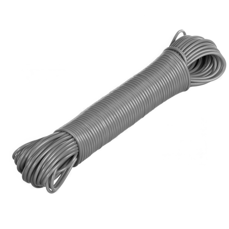 Tvättlina, CORDE À LINGE, 20 Meter, Mörkgrå