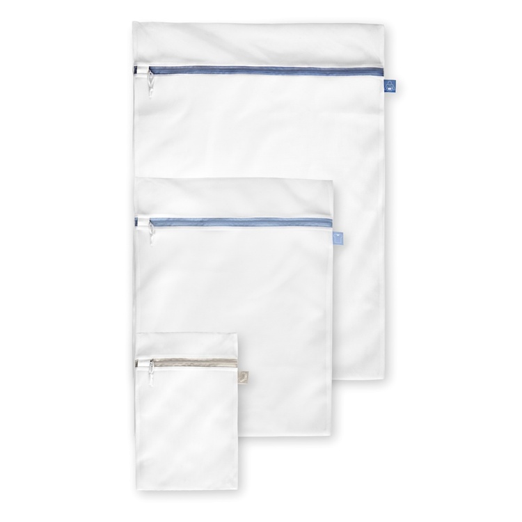 Tvättpåsar för tvättmaskinen, 3 st, BOLSAS PREMIUM, S 30x20, M 50 x 40, L 70 x 50 cm, Vit
