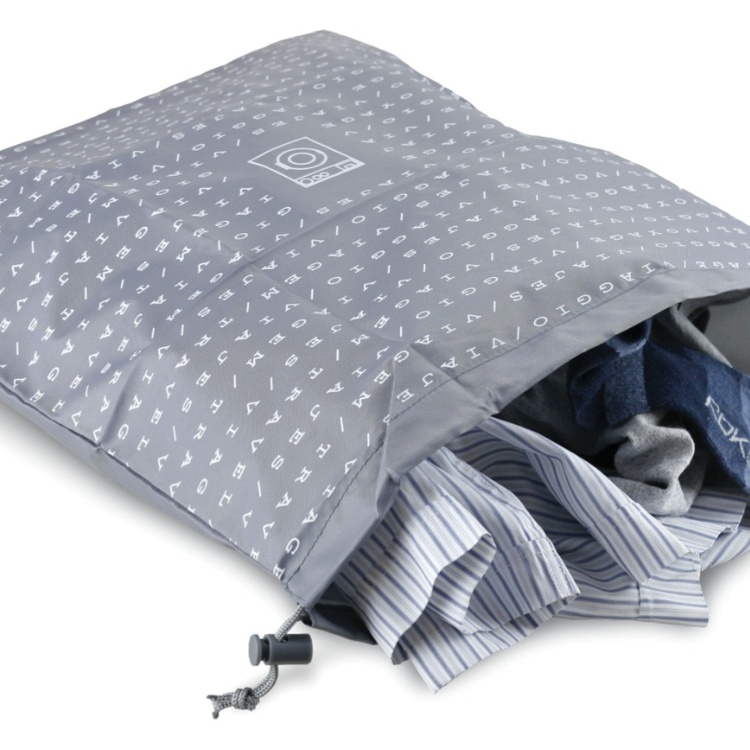 Tvättpåse för resan, TRAVEL - SACCHETTO LAVANDERIA, 40 x 45 cm, Grå