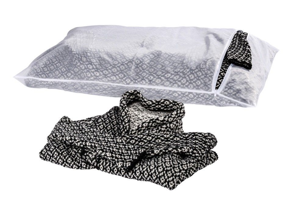 Tvättpåse för tvättmaskinen, Stor, WÄSCHENETZ XXL, 90 x 60 cm, Vit