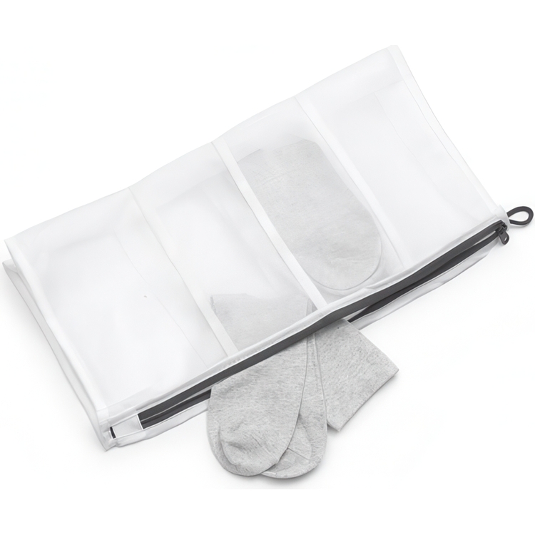 Tvättpåse med 4 sorteringsfack, BRABANTIA WASH BAG SOCKS, 42 x 1 x H 22 cm
