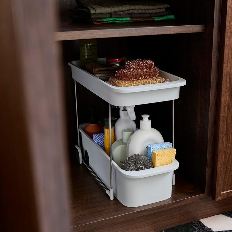 Utdragbar förvaring, EASY ACCESS CADDY, Joseph Joseph, 47 x 20 x H 33,5 cm, Ljusgrå