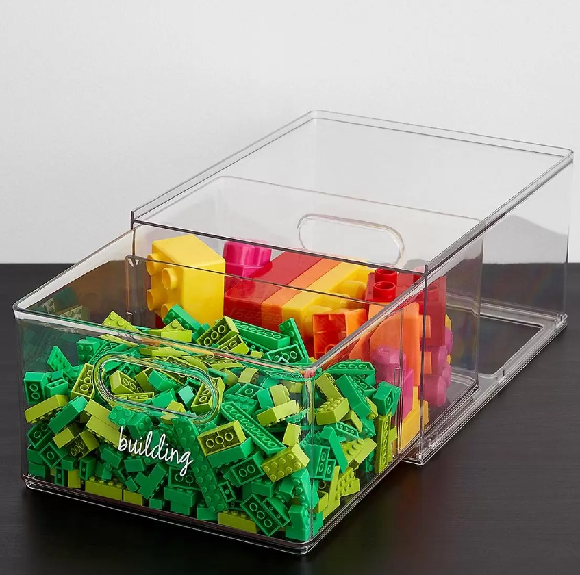 Utdragbar låda med avdelare, THE HOME EDIT ALL PURPOSE BIN DRAWER, 27,3 x 35,6 x H 17cm, Transparent