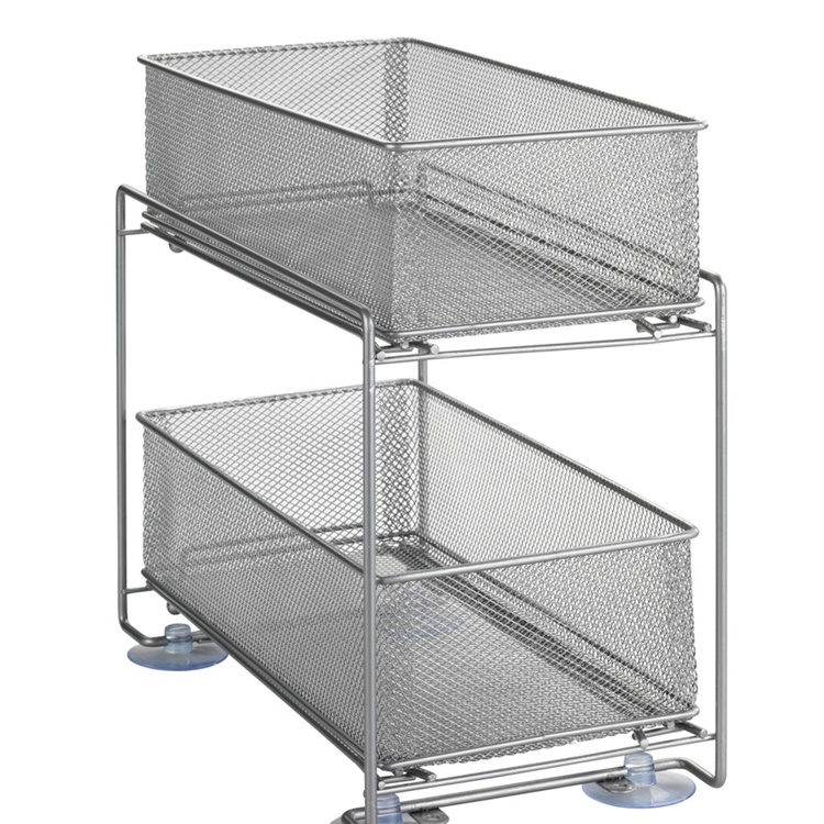 Utdragbara korgar, PULL-OUT- STORAGE, 35 x 19 x H 34 cm, Silver