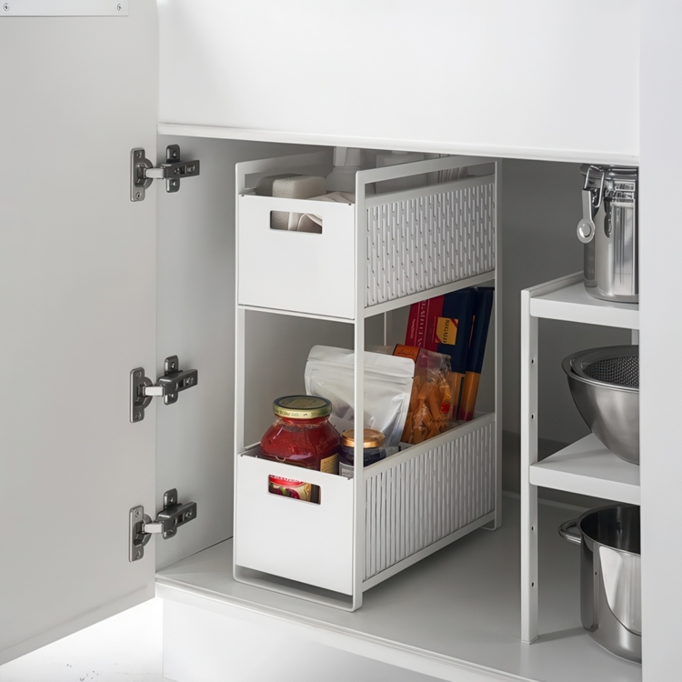 Utdragbara korgar, TOWER 2-TIERD BASKETS,  Yamazaki,  32.5 x 16 x H 46