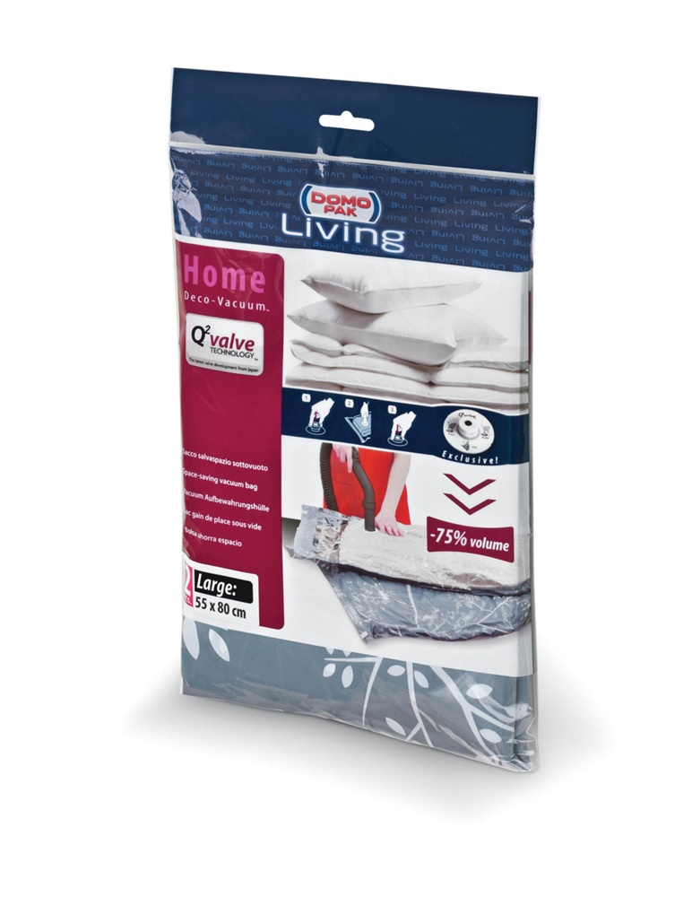Vakuumpåsar, 2 st, LARGE LIVING FLAT, 80 x 55 cm, Svart / Klar