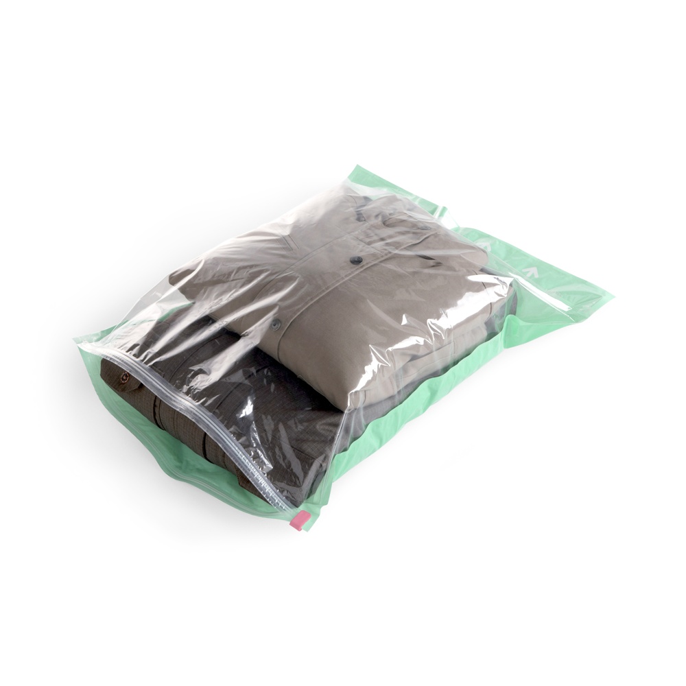 Vakuumpåsar, 2 st, MANUAL ROLL-UP, Large, 70 x 55cm, Klar / Grön
