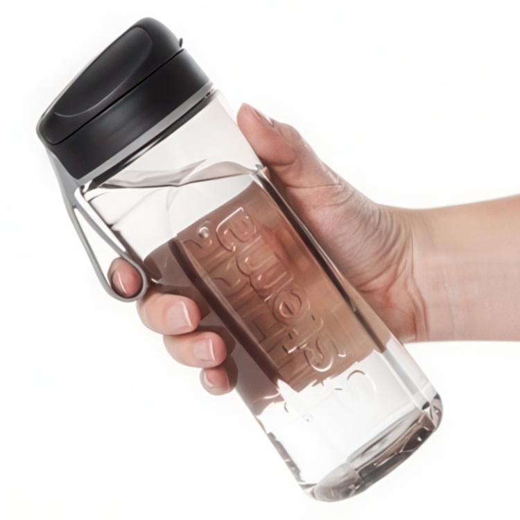 Vattenflaska, 600 ml, TRITAN SWIFT, Klar / Svart