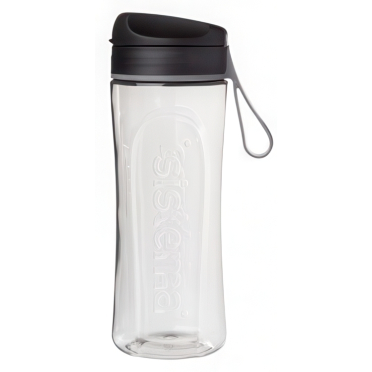 Vattenflaska, 600 ml, TRITAN SWIFT, Klar / Svart