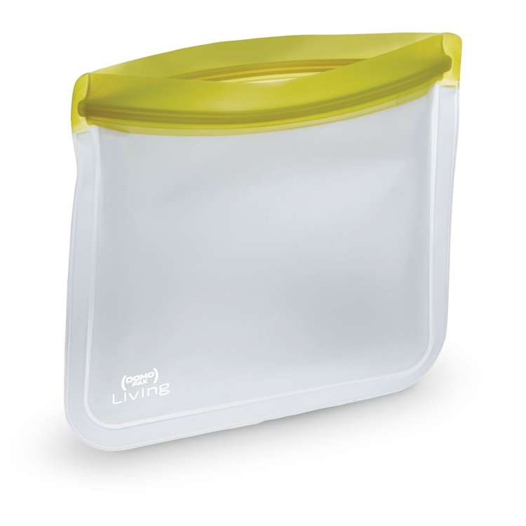 Vattentätt fodral, SMART BAG MEDIUM, 22 x 19,5 cm, Transparent / Lime