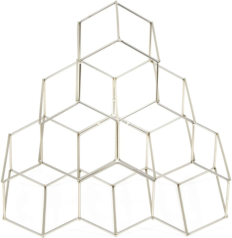 Vinställ för 6 flaskor, Metall, CIRCOLARE, 30 x 14 x H29cm, Silver