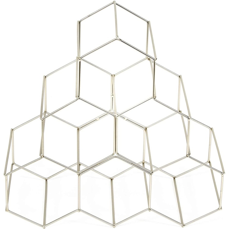 Vinställ för 6 flaskor, Metall, CIRCOLARE, 30 x 14 x H29cm, Silver