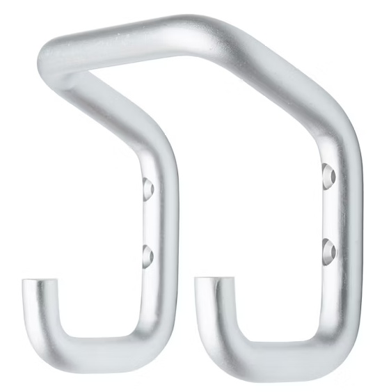 Väggkrok i Aluminium, TELLUS LARGE, 8 x 13,5 x H 12 cm, Silver