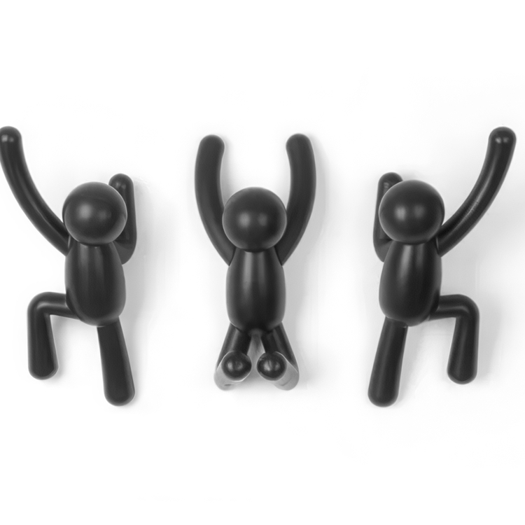 Väggkrokar 3-pack, Buddy, Umbra, Svart