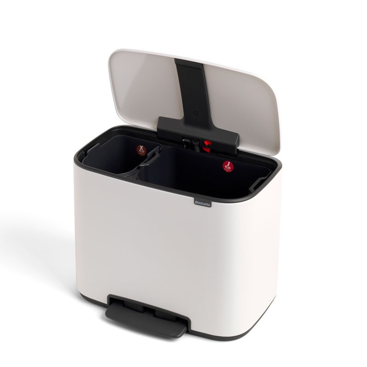 Återvinningsstation, 2 insatser, BRABANTIA BO PEDAL BIN, 23 + 11 L, Vi