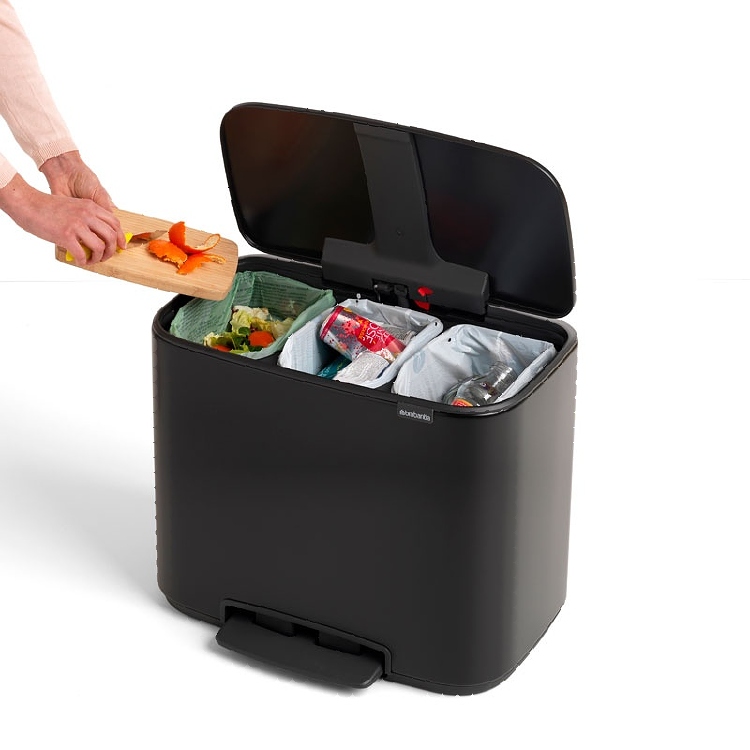 Återvinningstation med 3 fack, Brabantia